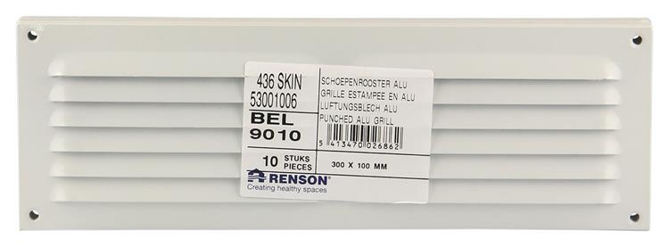 Load image into Gallery viewer, Renson 1006312 - schoepenrooster vlak alu ral 9010 300x100mm | 10 stuks