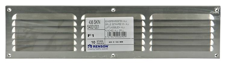 Load image into Gallery viewer, Renson 1006315 - schoepenrooster vlak alu f1 400x100mm | 10 stuks