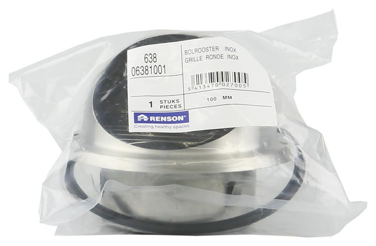 Load image into Gallery viewer, Renson 1006275 - bolrooster inbouw 638 inox ø100 | 2 stuks
