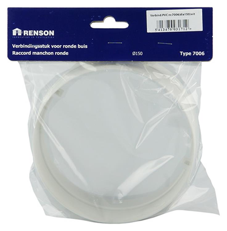 Load image into Gallery viewer, Renson 1006397 - pvc verbindingsstuk 7006 wit ø 150 | 4 stuks