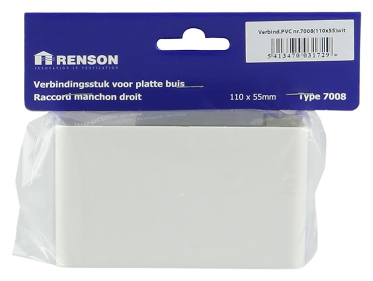 Load image into Gallery viewer, Renson 1006399 - pvc verbindingsstuk 7008 wit 110x55mm | 4 stuks