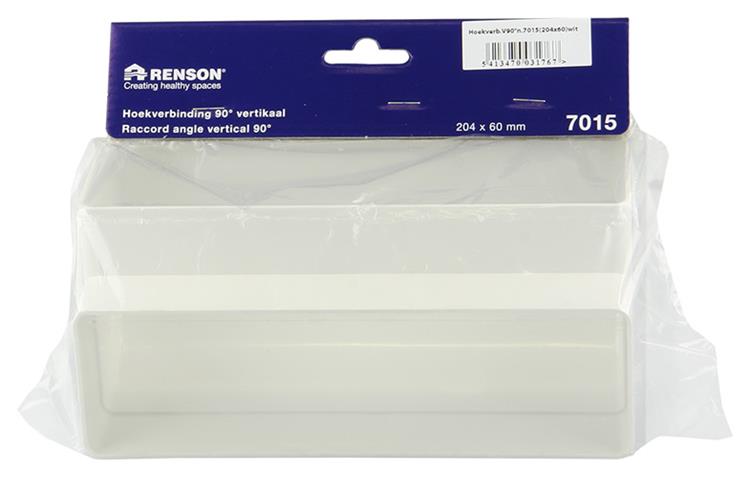 Load image into Gallery viewer, Renson 1006404 - pvc hoekverbinding vert.90° 7015 wit 204x60mm | 3 stuks