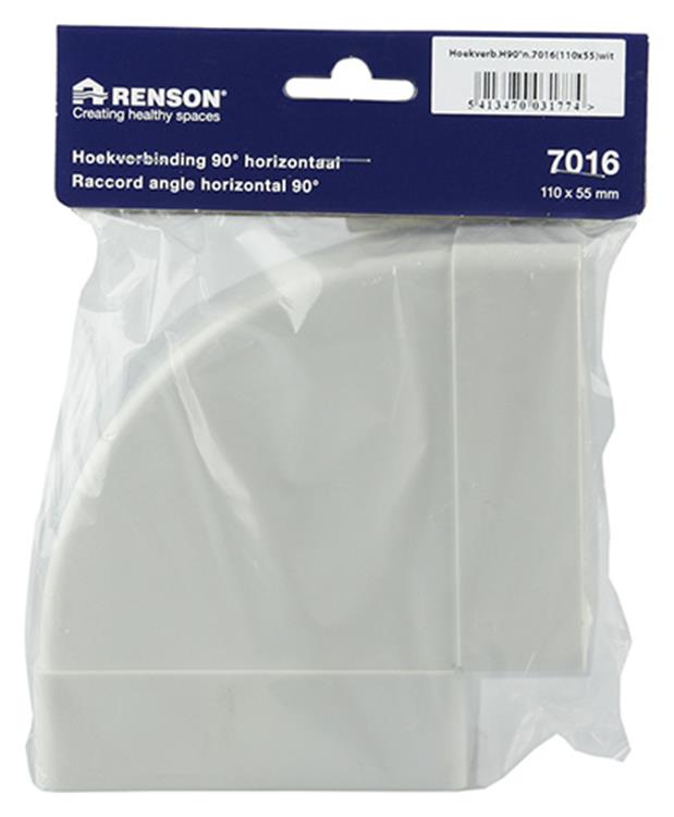 Load image into Gallery viewer, Renson 1006405 - pvc hoekverbinding hor.90° 7016 wit 110x55mm | 3 stuks