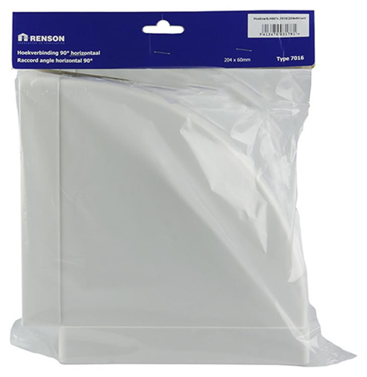 Load image into Gallery viewer, Renson 1006406 - pvc hoekverbinding hor.90° 7016 wit 204x60mm | 3 stuks