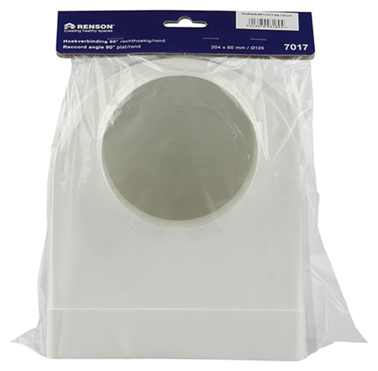 Load image into Gallery viewer, Renson 1006408 - pvc hoekverbinding rechth rond90° 7017 wit ø 125 | 3 stuks