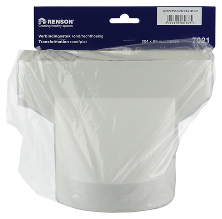 Load image into Gallery viewer, Renson 1006411 - pvc verbindingsstuk rond rechth. 7021 wit ø 125mm | 2 stuks