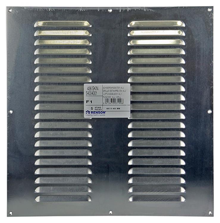 Load image into Gallery viewer, Renson 1006318 - schoepenrooster vlak alu f1 400x400mm | 5 stuks