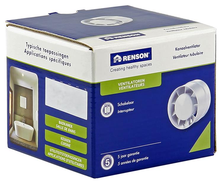 Load image into Gallery viewer, Renson 1006444 - kanaalventilator standaard 7123 wit ø 150 | 2 stuks
