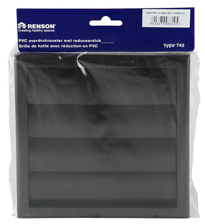 Load image into Gallery viewer, Renson 1006386 - dampkaprooster 4 klep 742 dia pvc ral 8019 ø100-130 | 2 stuks