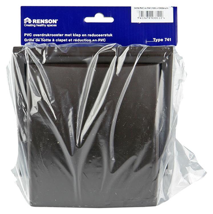 Load image into Gallery viewer, Renson 1006384 - dampkaprooster 1 klep 741 dia pvc ral 8019 ø100-130 | 2 stuks