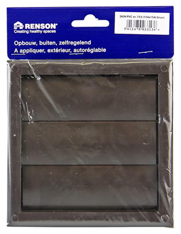 Load image into Gallery viewer, Renson 1006373 - dampkaprooster opbouw 733 pvc ral 8019 154x154mm | 2 stuks