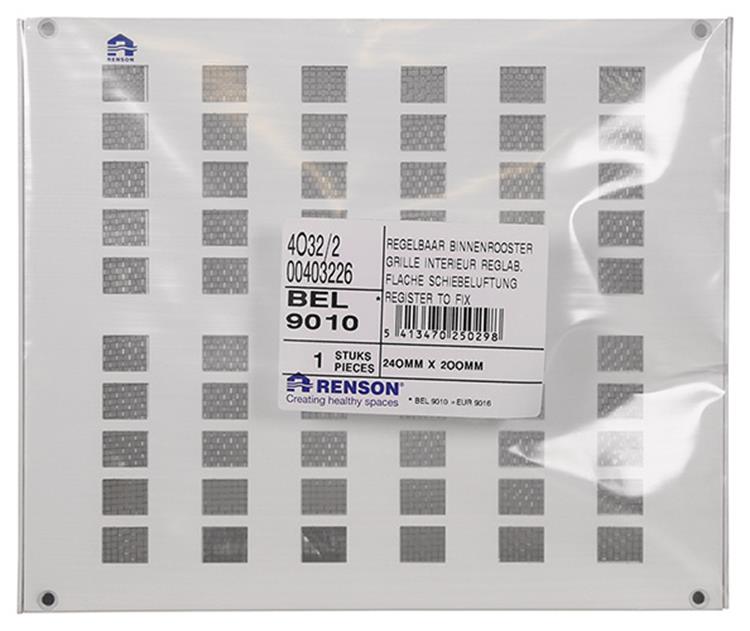 Load image into Gallery viewer, Renson 1006629 - roos.4032 2 ral 9010 240x200mm | 2 stuks