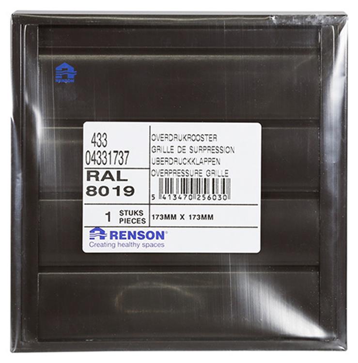 Load image into Gallery viewer, Renson 1013923 - lamellenrooster alu bruin 433 173x173mm | 2 stuks