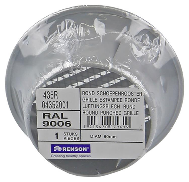 Load image into Gallery viewer, Renson 1008240 - schoepenrooster rond inb. 435 r alu ral 9006 ø 80 | 12 stuks
