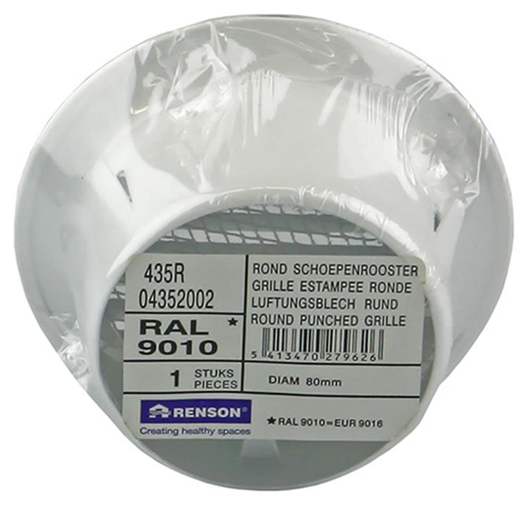 Load image into Gallery viewer, Renson 1008241 - schoepenrooster rond inb. 435 r alu ral 9010 ø 80 | 12 stuks