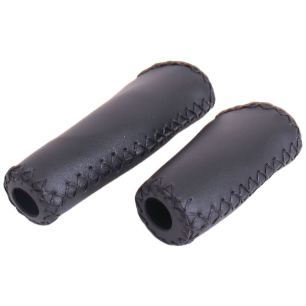 Load image into Gallery viewer, De Edge Leather Grip - Ergonomisch Lederen Handvatset - 135mm 92mm - Zwart