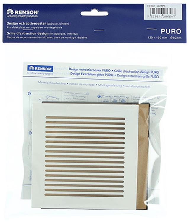 Load image into Gallery viewer, Renson 1048748 - regelbaar extractierooster design afwerking dia 80 | 2 stuks