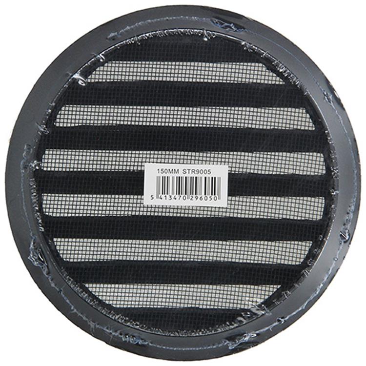 Afbeelding laden in galerijviewer, Renson 1057995 - inbouw rond schoepenr met gaas434r dia 150 ral 9005 zwart | 10 stuks
