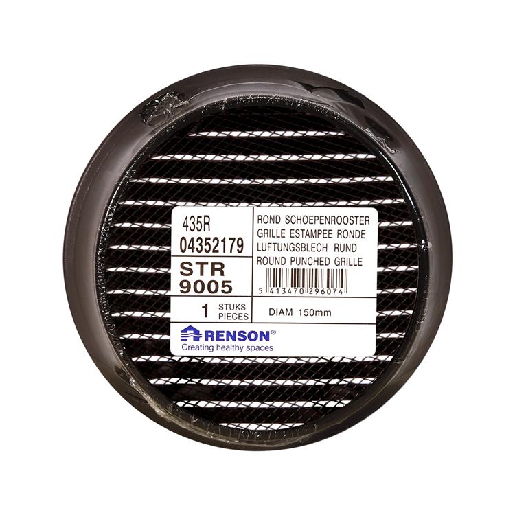 Load image into Gallery viewer, Renson 1057997 - inbouw rond schoepenr met gaas435r dia 150 ral 9005 zwart | 5 stuks