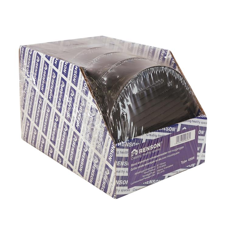 Load image into Gallery viewer, Renson 1057997 - inbouw rond schoepenr met gaas435r dia 150 ral 9005 zwart | 5 stuks