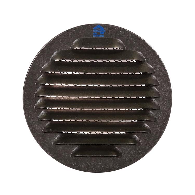 Afbeelding laden in galerijviewer, Renson 1059761 - inbouw rond schoepenr met gaas435r dia 100 ral 9005 zwart | 8 stuks