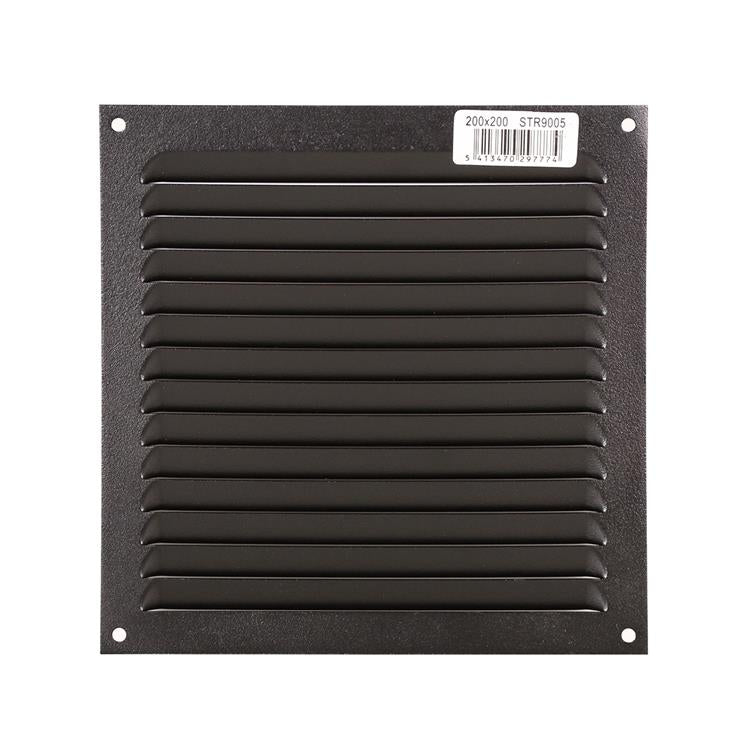 Load image into Gallery viewer, Renson 1061639 - opbouw schoepenrooster 436 200x200 ral 9005 zwart | 10 stuks