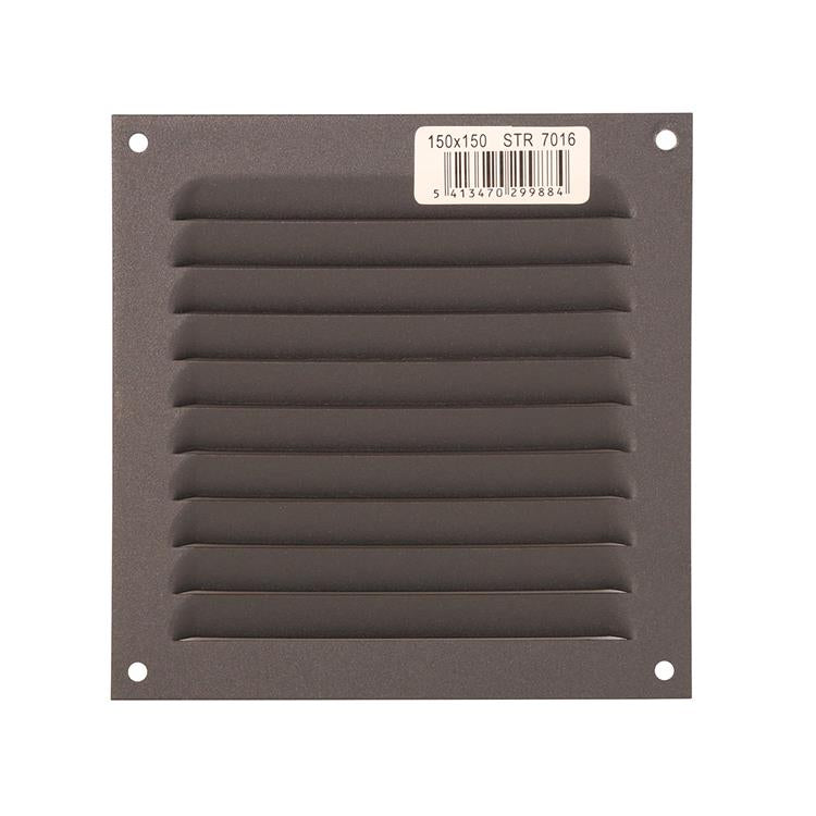 Load image into Gallery viewer, Renson 1062426 - opb.schoepenrooster plat alu 436 (150x150) structuur 7016 | 10 stuks