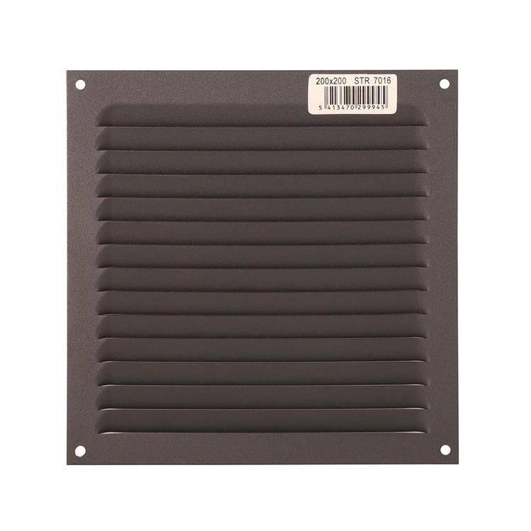Load image into Gallery viewer, Renson 1062428 - opb.schoepenrooster plat alu 436 (200x200) structuur 7016 | 10 stuks
