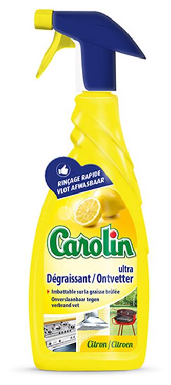 Afbeelding laden in galerijviewer, Carolin 1053965 - ontvetter spray lemon 650 ml | 6 stuks