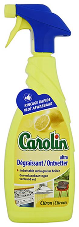 Afbeelding laden in galerijviewer, Carolin 1053965 - ontvetter spray lemon 650 ml | 6 stuks