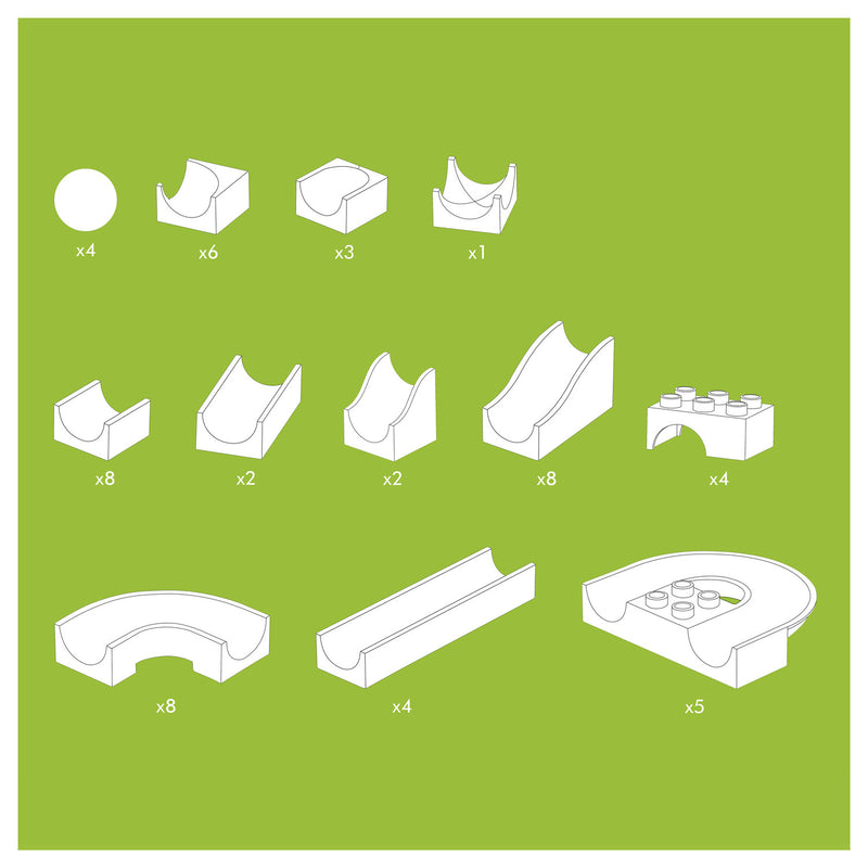 Load image into Gallery viewer, Hubelino knikkerbaan baanelementen - 55dlg.