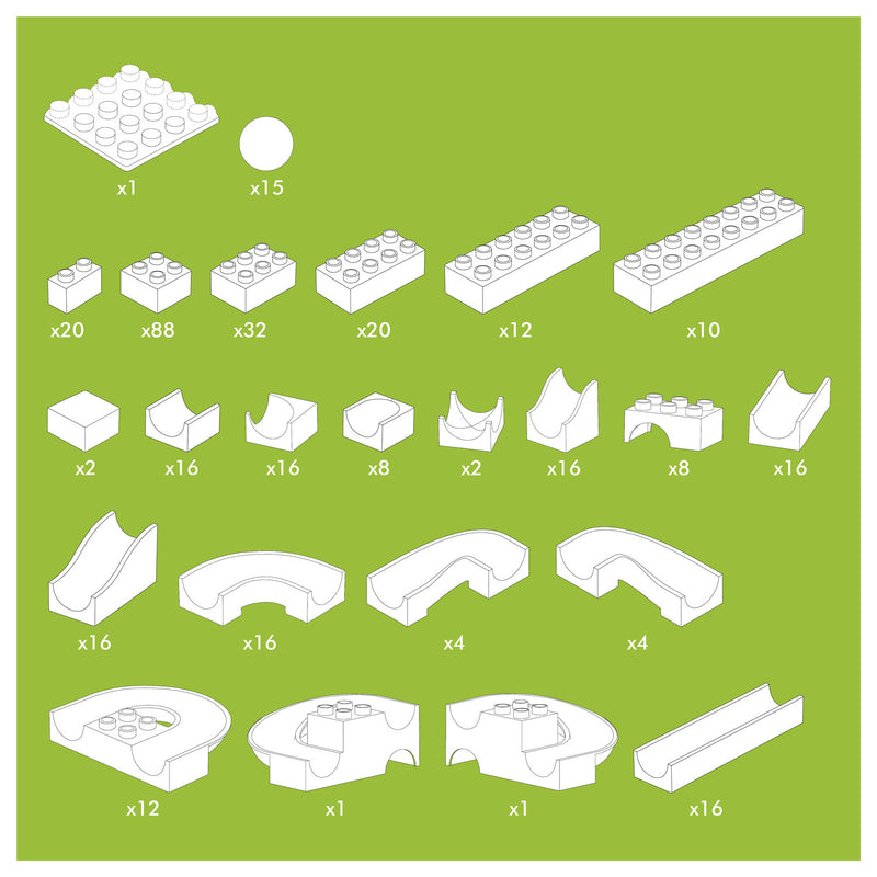 Load image into Gallery viewer, Hubelino knikkerbaan kiga scholenset bouwdoos, 352dlg