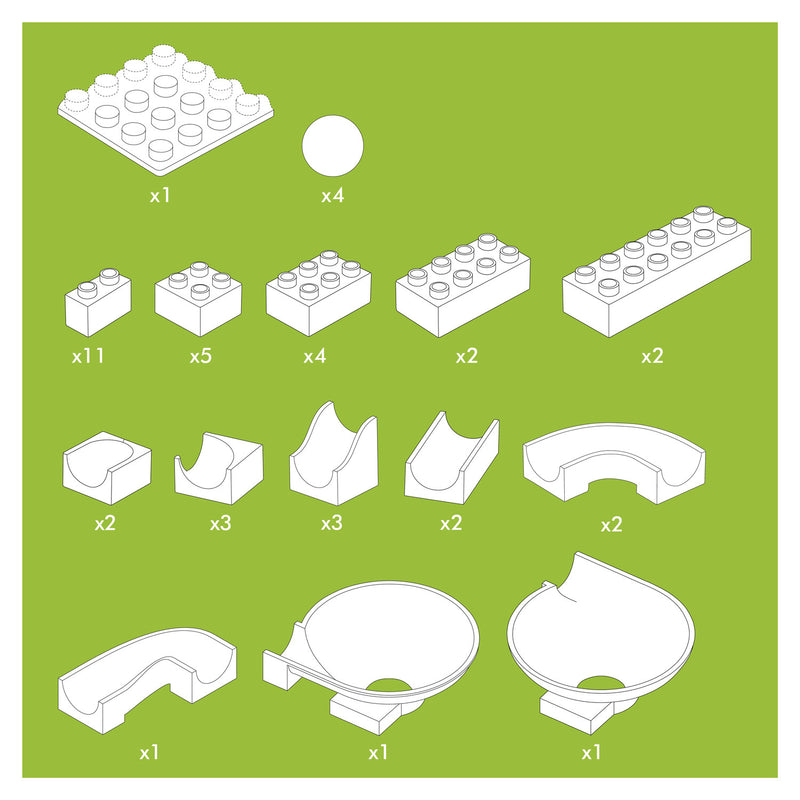 Load image into Gallery viewer, Hubelino knikkerbaan uitbreidingsset trechter, 44dlg.