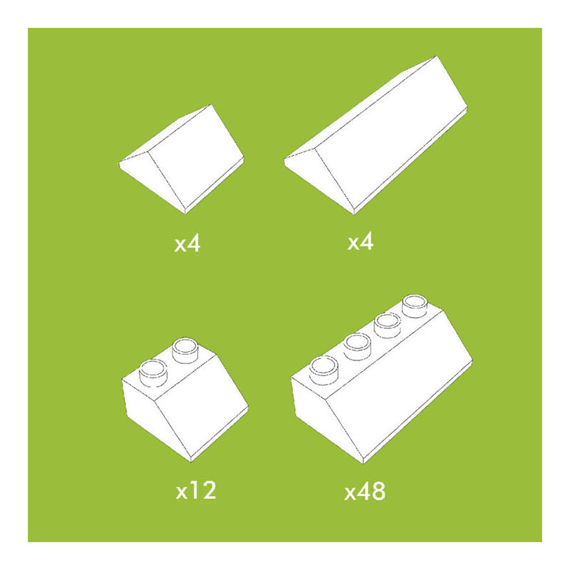 Load image into Gallery viewer, Hubelino dakpannenset bouwblokjes - 68dlg.