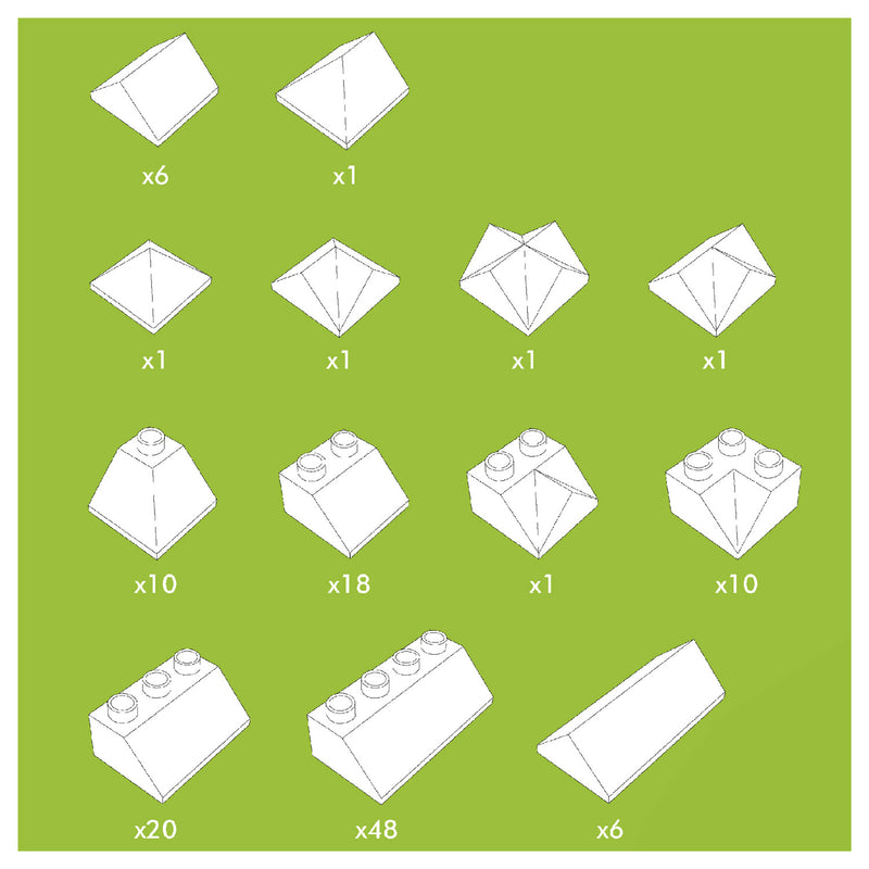 Load image into Gallery viewer, Hubelino dakpannenset bouwblokjes - 124dlg.