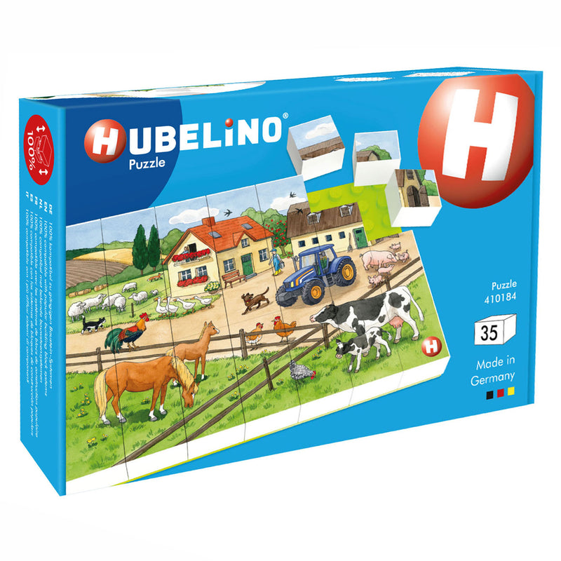 Load image into Gallery viewer, Hubelino blokpuzzel leven op de boerderij - 35st.