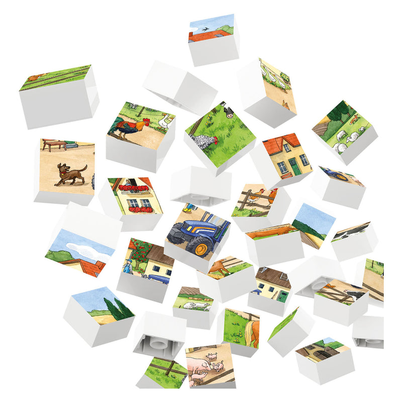 Load image into Gallery viewer, Hubelino blokpuzzel leven op de boerderij - 35st.