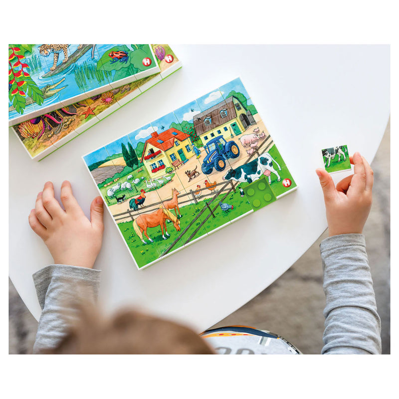 Load image into Gallery viewer, Hubelino blokpuzzel leven op de boerderij - 35st.