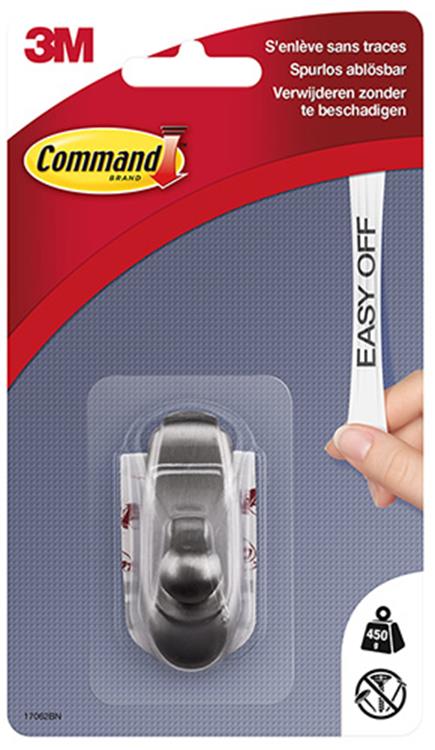 Load image into Gallery viewer, 3m 1044682 - 17062bnc comm. haak timeles metal-look s (1h+2s card) | 6 stuks
