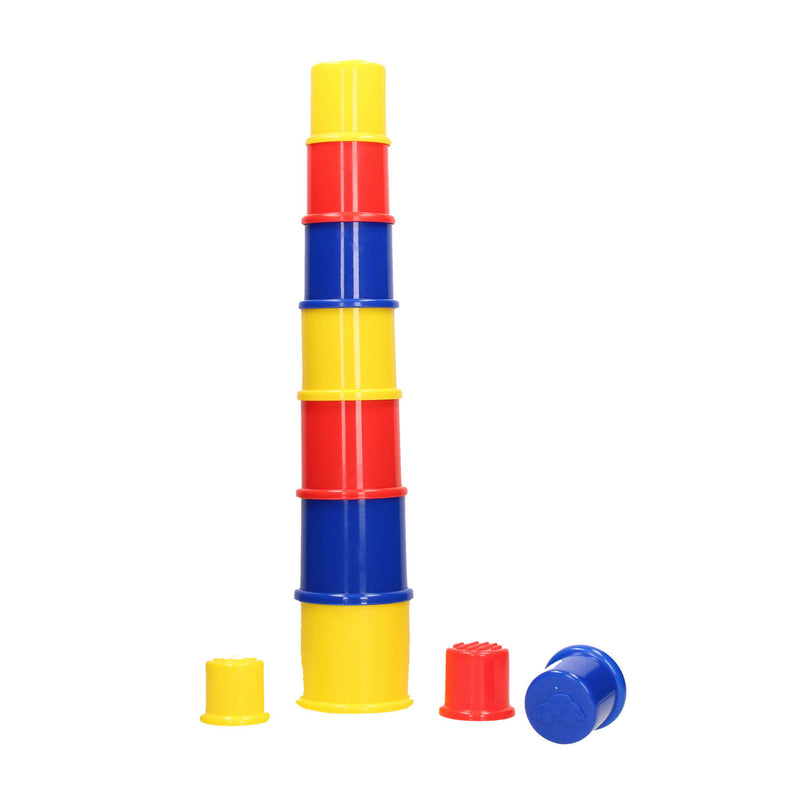 Load image into Gallery viewer, Johntoy Happy World Stapelbekers, 10dlg.
