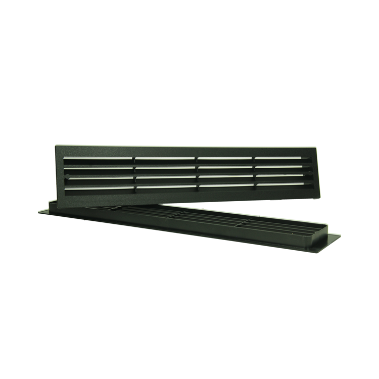 Load image into Gallery viewer, Renson 1069741 - deurrooster pvc 761 450x90 zwart | 2 stuks