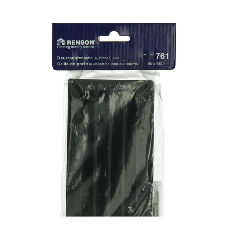 Load image into Gallery viewer, Renson 1069741 - deurrooster pvc 761 450x90 zwart | 2 stuks