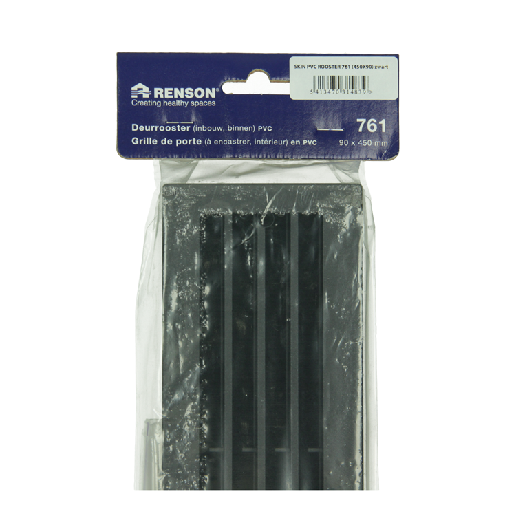 Load image into Gallery viewer, Renson 1069741 - deurrooster pvc 761 450x90 zwart | 2 stuks