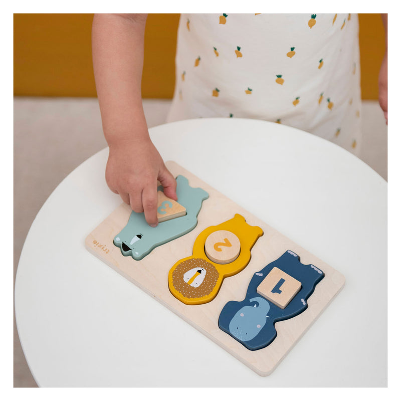 Load image into Gallery viewer, Trixie houten telpuzzel dieren, 6st.