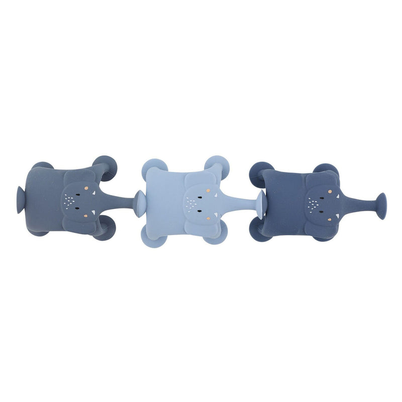 Load image into Gallery viewer, Trixie dierenspel met zuignappen – mrs. elephant – 3-delige badpretset van siliconen - blauw