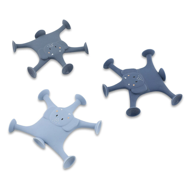 Load image into Gallery viewer, Trixie dierenspel met zuignappen – mrs. elephant – 3-delige badpretset van siliconen - blauw