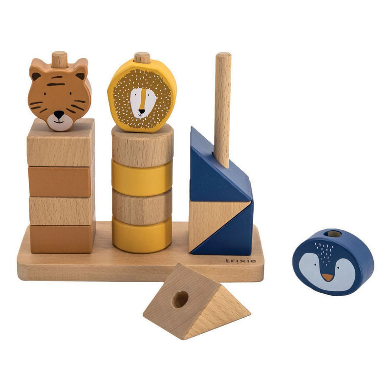 Afbeelding laden in galerijviewer, Trixie stapeltoren - houten speelgoed - stapelstenen voor kinderen - puzzel stapelblokken - vanaf 1 jaar - stimuleert ontwikkeling