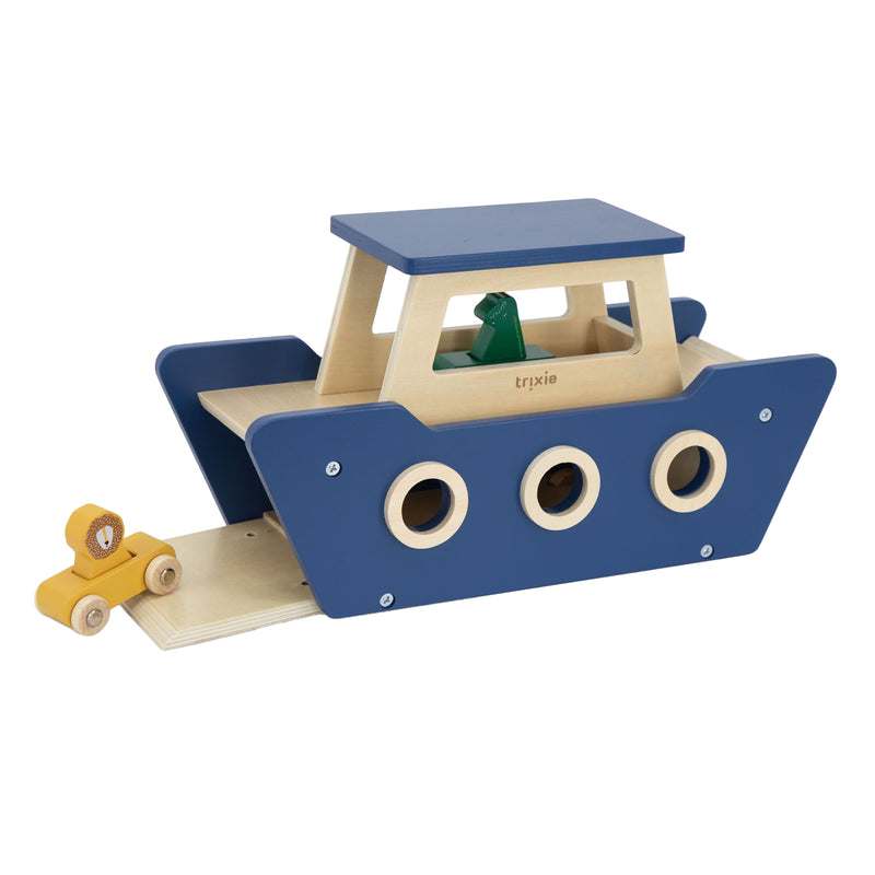 Load image into Gallery viewer, Trixie houten dieren veerboot