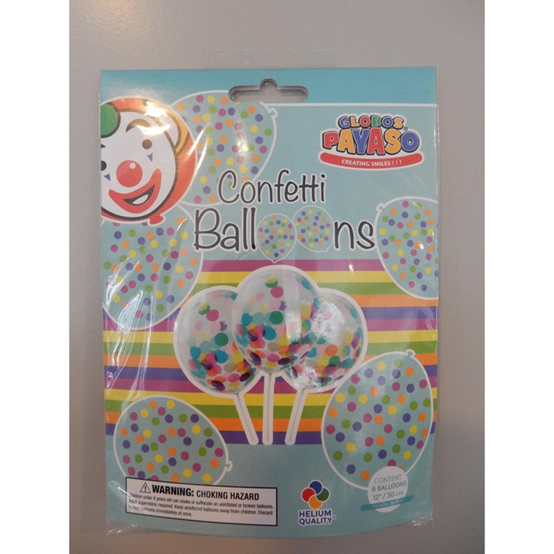 Load image into Gallery viewer, Globos confetti ballonnen 30cm 6 stuks in zakje