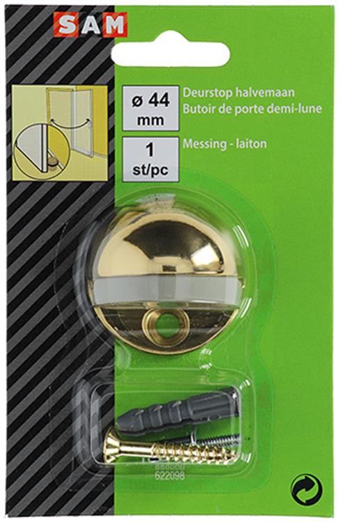 Load image into Gallery viewer, Mack 1047658 - deurstop halvemaan messing ø 44 mm 1 st pc | 6 stuks